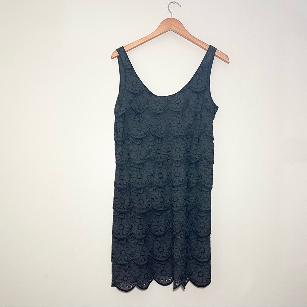 Tibi Embroidered Scalloped Dress